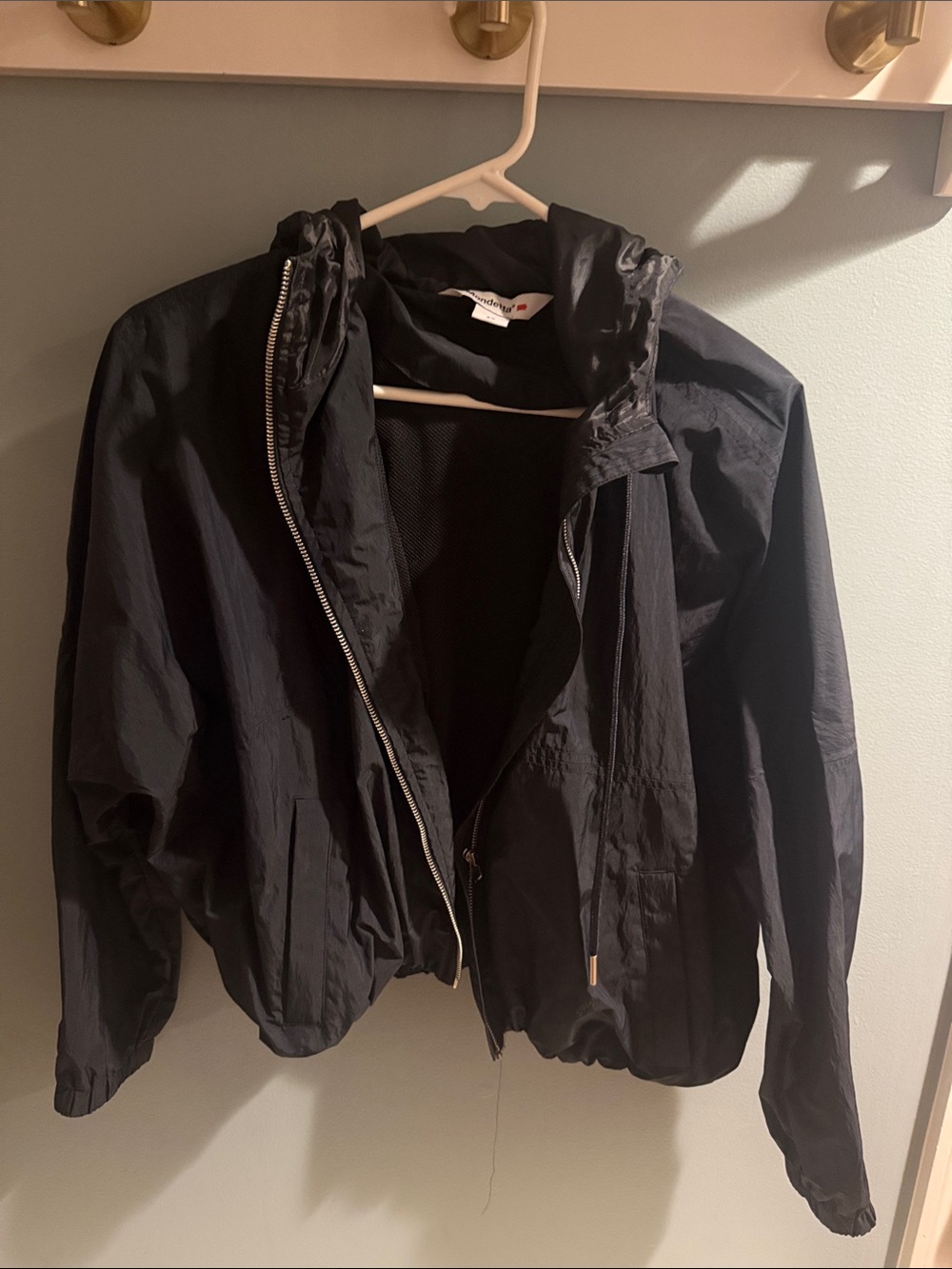 Mondetta Black Lightweight Hooded Bomber Jacket